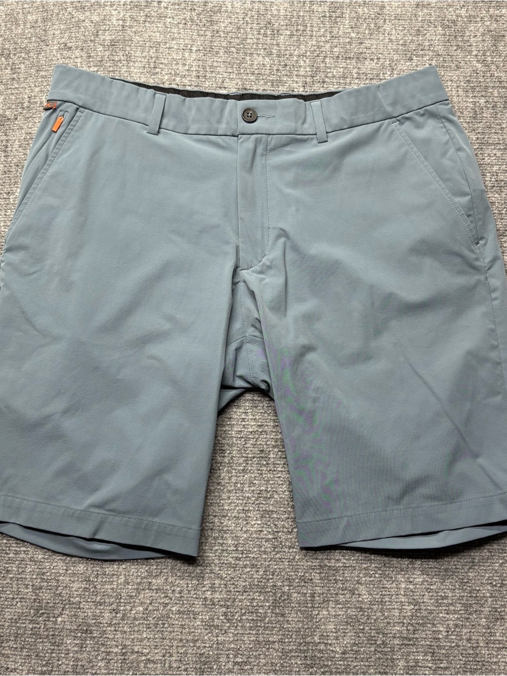 KJUS Iver Shorts Mens 38 Blue Performance Golf Stretch Chino 10" Inseam